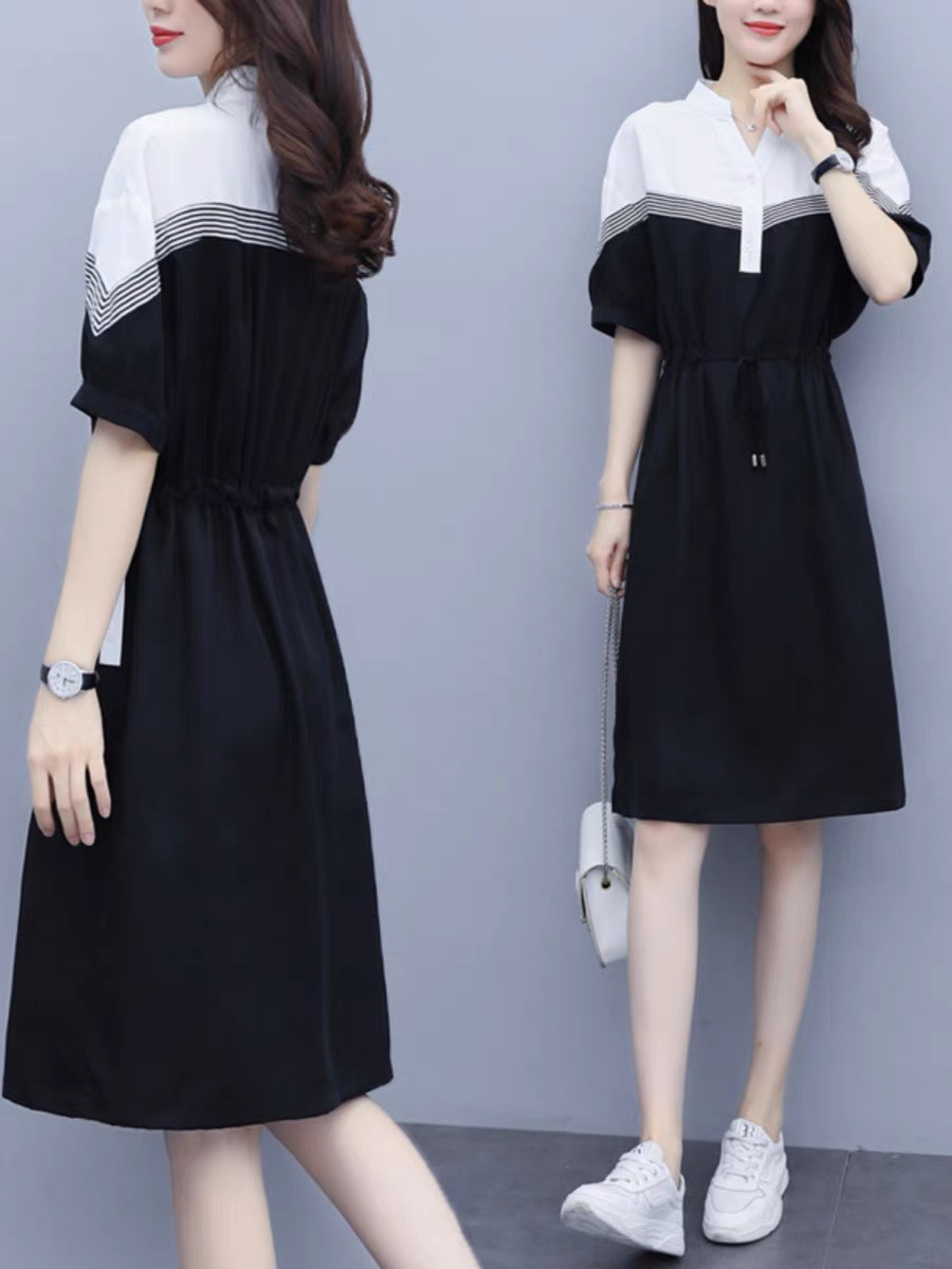 ĐẦM LEN PHỐI MÀU RÚT DÂY CAO CẤP D134